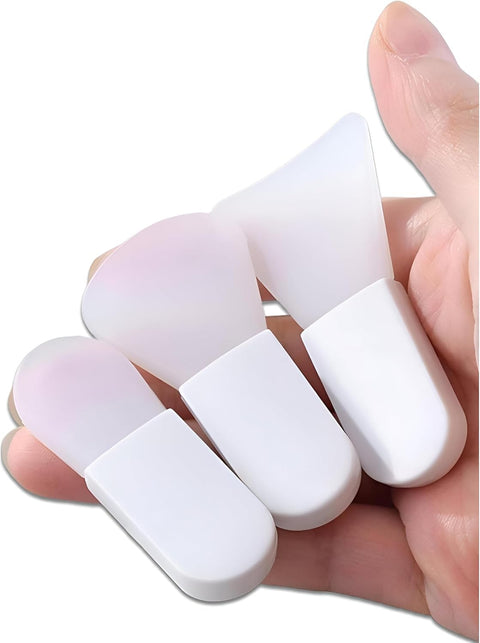 Complete Set of Face Mask Brushes, Compact Makeup Spoon for Easy Carry, Set of 3 Soft Silicone Brushes for Effective Application and Skin Care Solutions