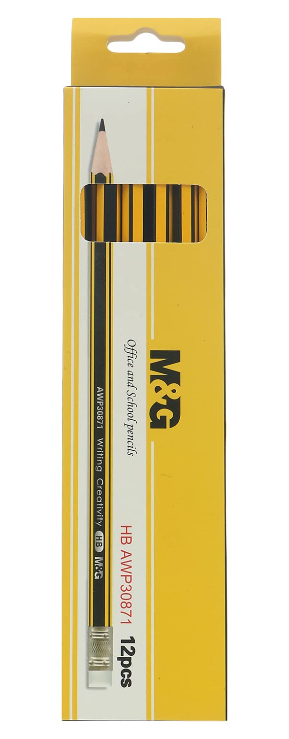 Mg Pencil Set, 12 Pencils, Yellow