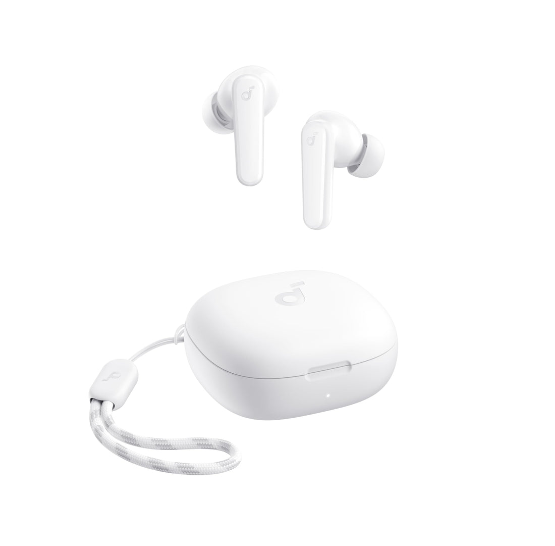 soundcore by Anker R50i VI True Wireless Earbuds, 10mm Drivers with Big Bass, Bluetooth 5.3, 30H Long Playtime, Water-Resistant, 2 Mics for AI Clear Calls, 22 Preset EQs, Customization (White)