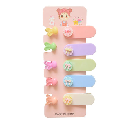 Daphne 5-Piece Hair Clip Set For Girls - Mlitu Color - 2043