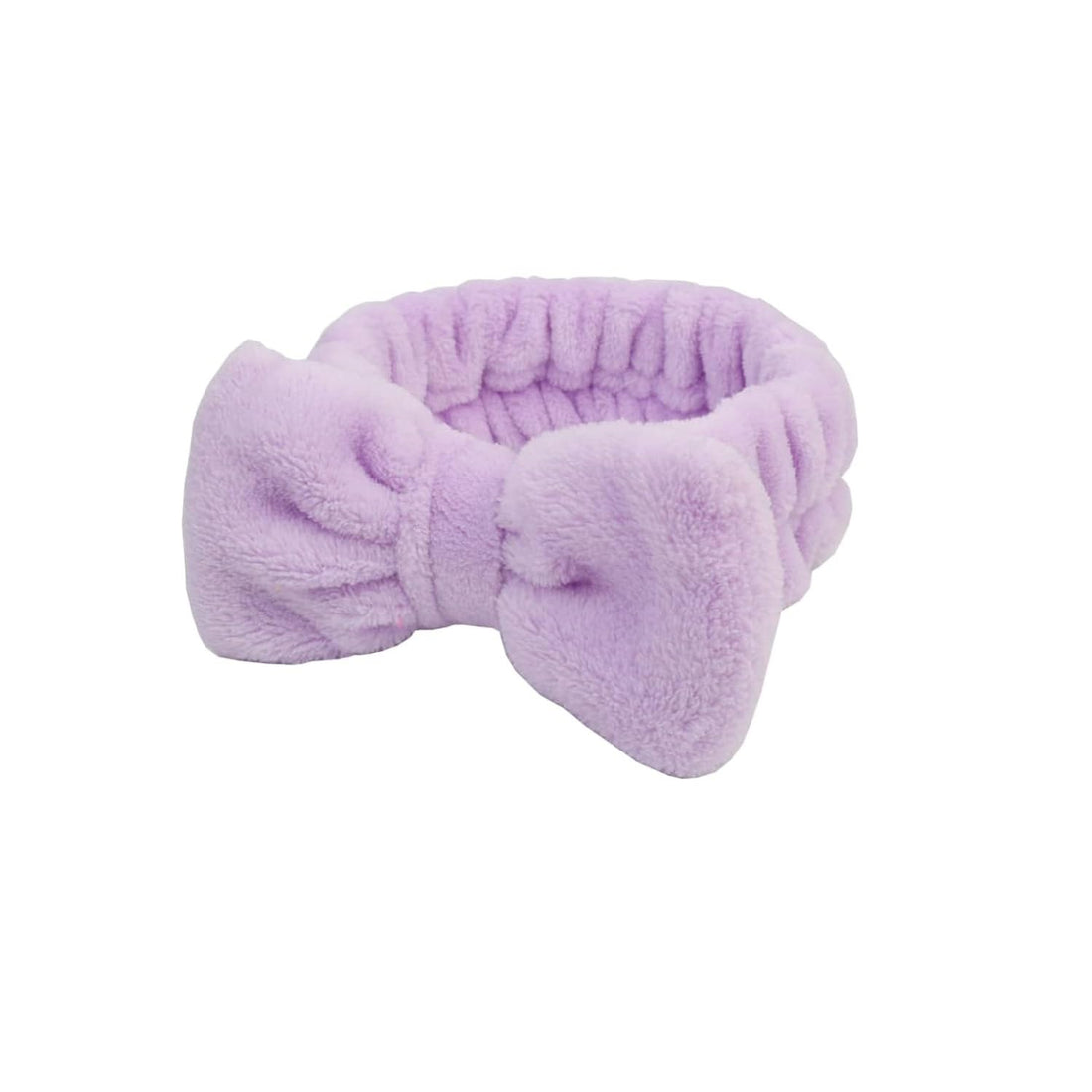 Spa Headband, Microfiber Bow Tie Headband for Face Washing, Skincare, Makeup, Sports, Elastic Hair Band for Women and Girls (Purple, One Size)