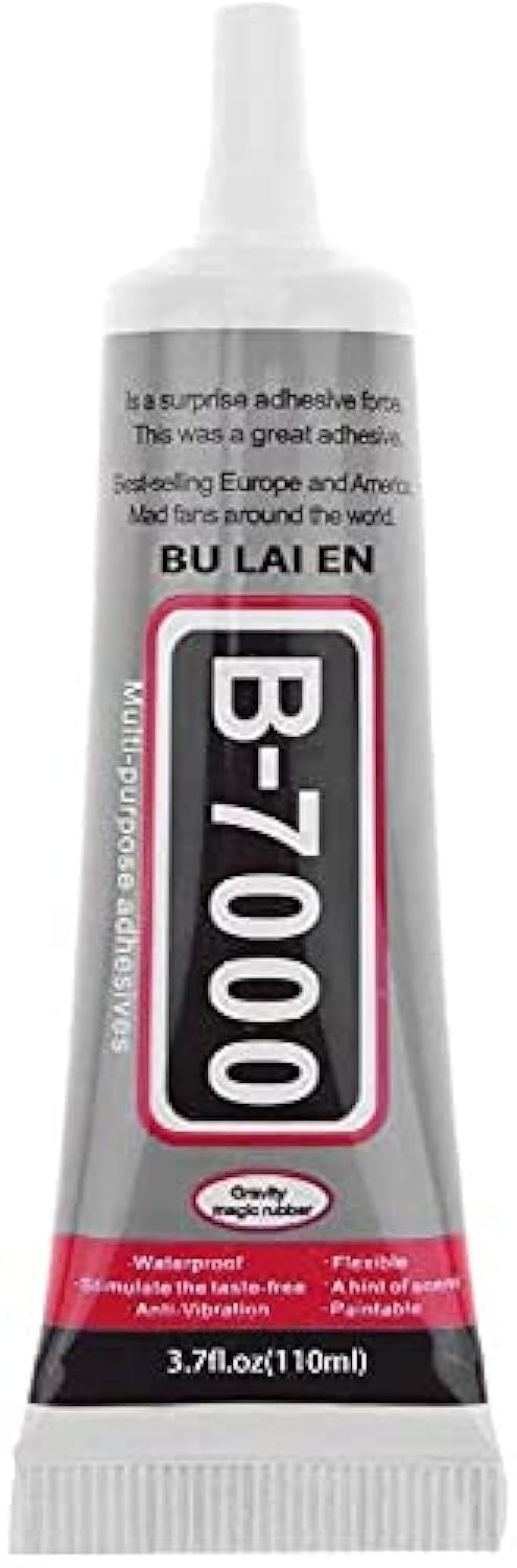B-7000 110ML Adhesive, Multi-Function Glues Transperant Paste Adhesive Suitable for Phone Frame Bumper Jewelry Multi-Purpos,110ML/3.7fl.oz,with 3X Cleaning Cloth