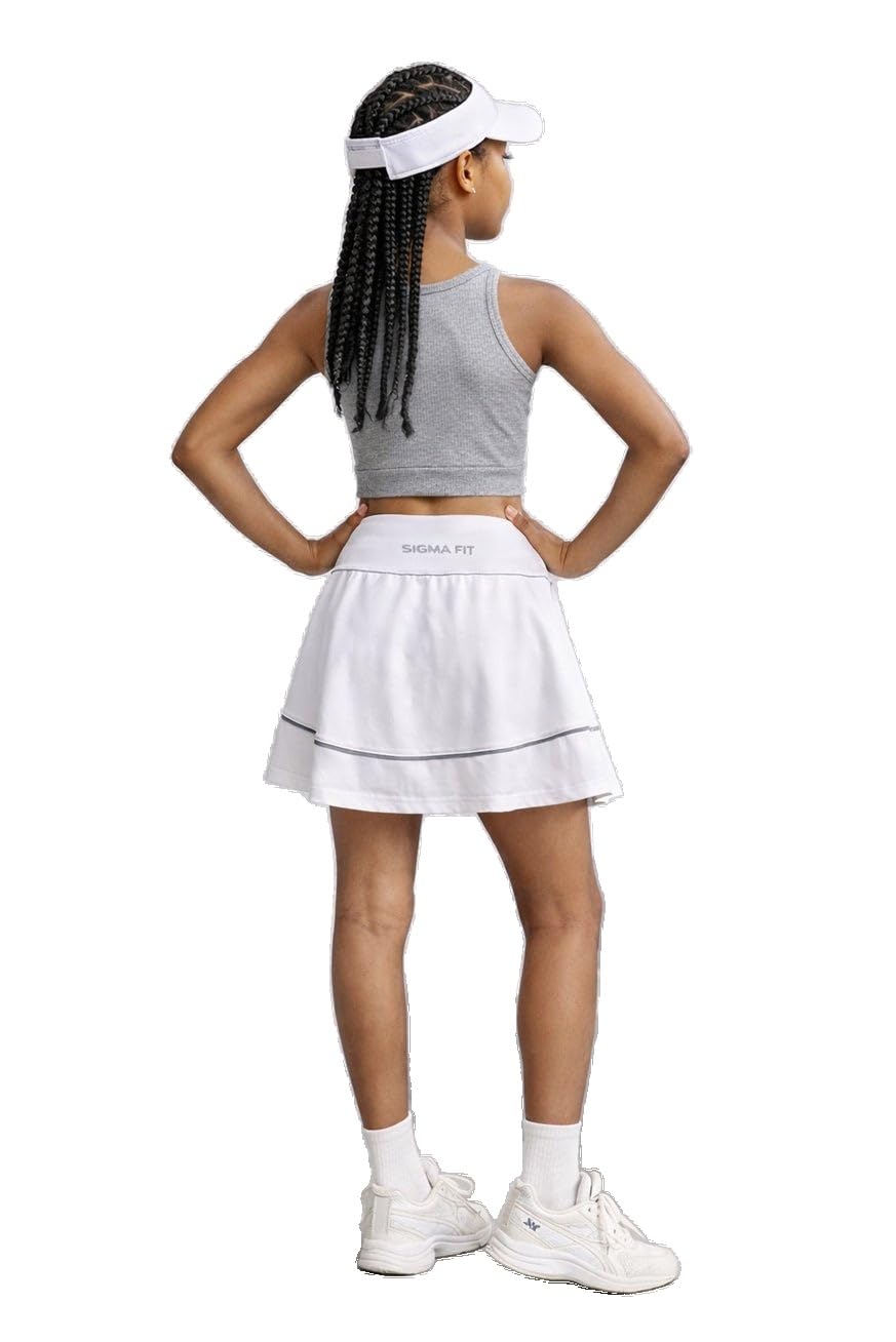 Sigma Fit White Racket Skirt KSK-S25-100