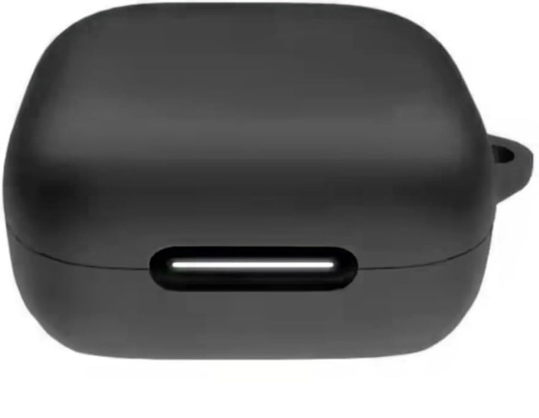 KM TECHNOLOGY KzaMiza Compatible with Anker Soundcore R50i NC/Anker P30i Case Cover, Soft Silicone Shockproof Protective Case Wireless Earbuds with Carabiner, Front LED Visible - Black
