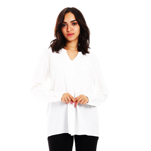 Women Casual Roll Up Sleeves Shirt