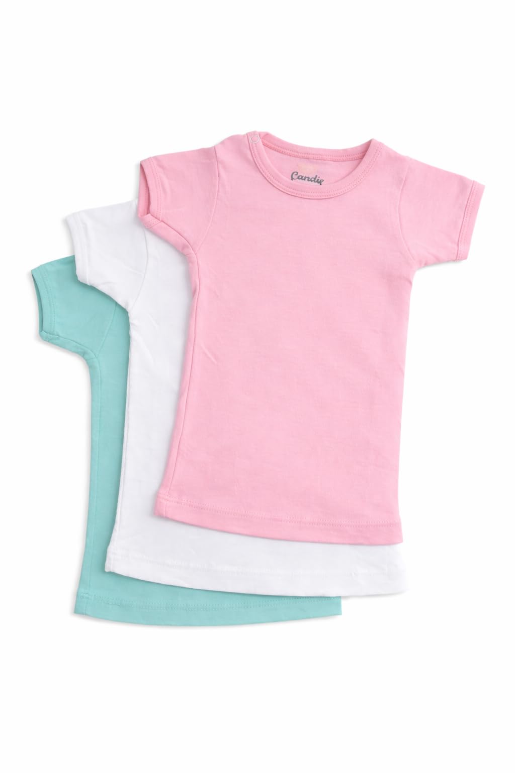 Candie Baby Short Sleeve T-Shirts, Cotton (Girl Pack, 0-3 M)