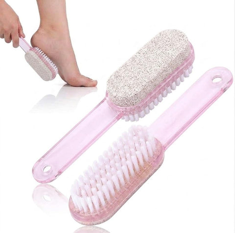 Foot Brush Pumice Stone for feet Nail Brush with Pumice Stone Foot Scrubber Brush Pedicure Brush -1 Pc