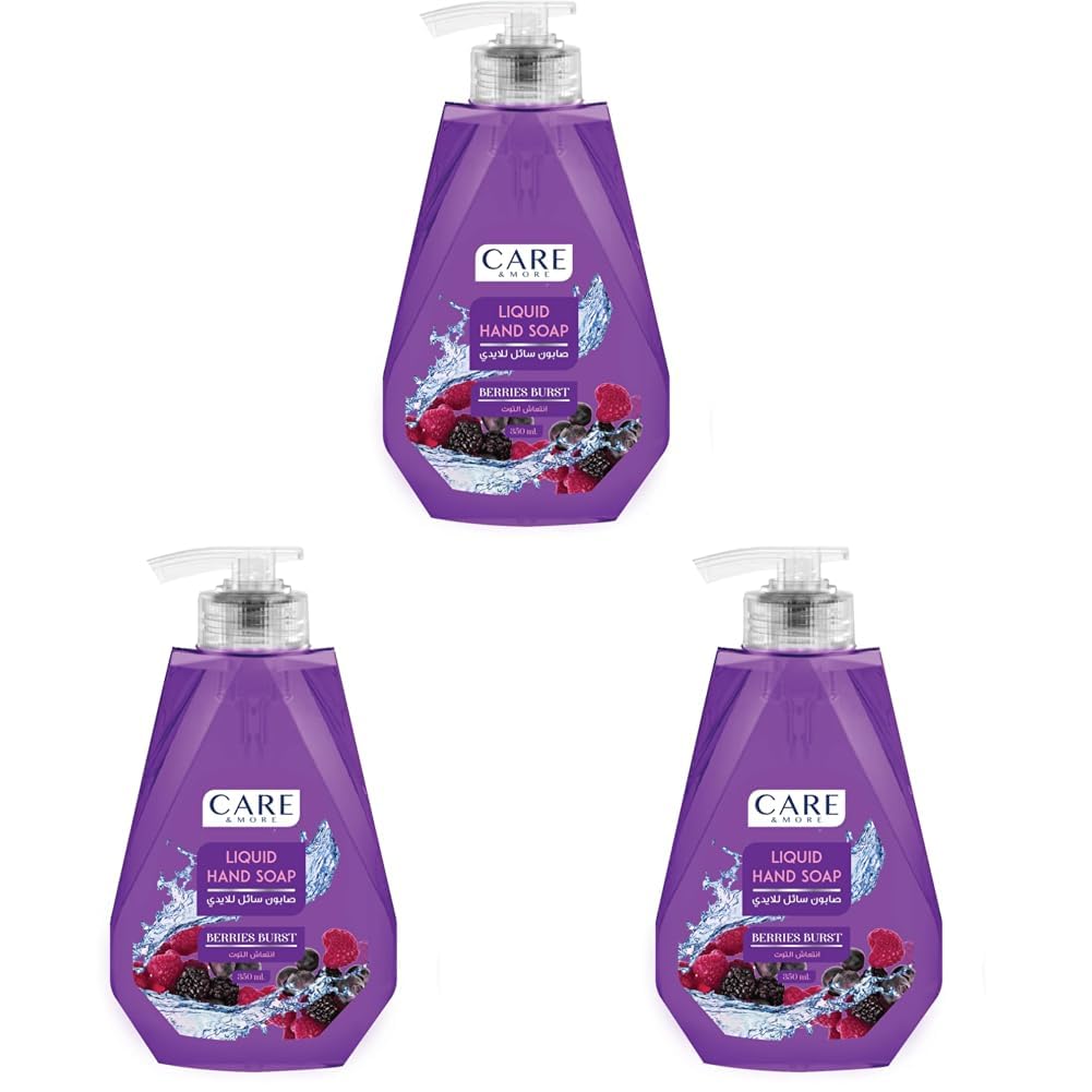 Care & More Liquid Hand Soap - Berries - 350 Ml (Pack of 3)