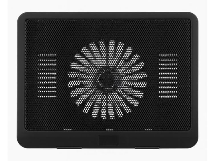 Generic 17-inch Backlit Laptop Cooling Fan with Ultra-Slim Design, Foldable Support, and 140mm Fan - Silent, 1500 RPM, and Powerful Airflow - C3000 - Black 1 fan