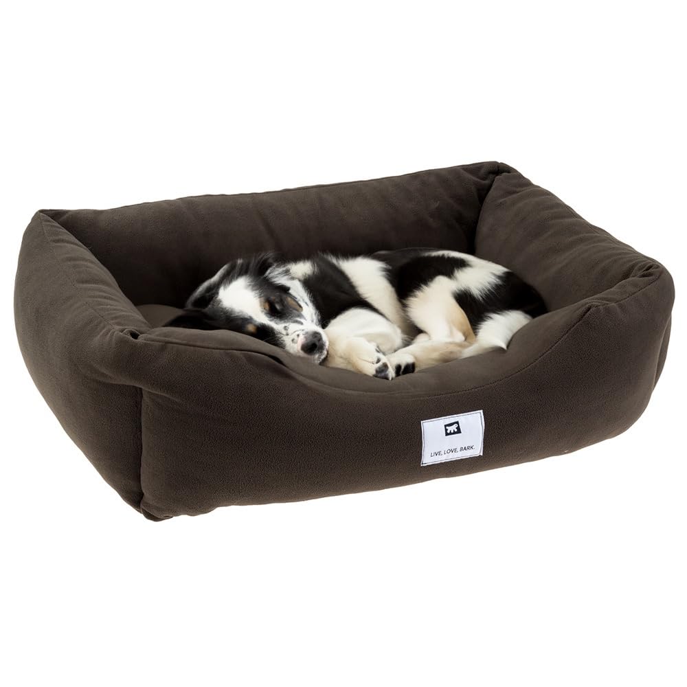 Medium Dog Bed COCCOLO MICROFLEECE 60 Soft, Washable Small Dog and Cat Bed, Grey