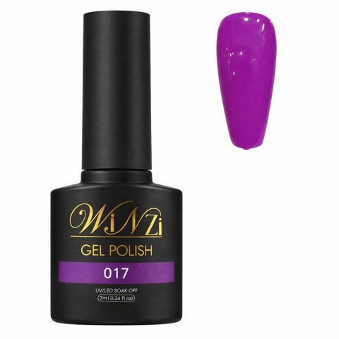 Purple Gel Nail Polish 7ML, Rich Purple Shade, Soak Off UV LED Gel, Smooth Application, High Gloss Finish, Elegant Color for Salon & Home DIY Manicure Nail Art (017)