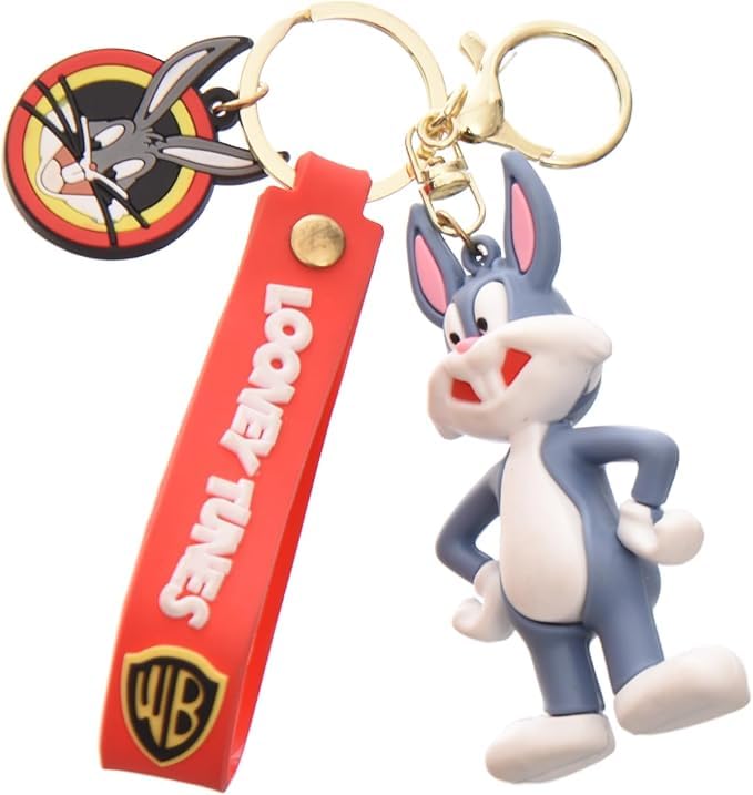FROM H HOME 1328 Year. Looney Tunes Keychain Medallion - Red
