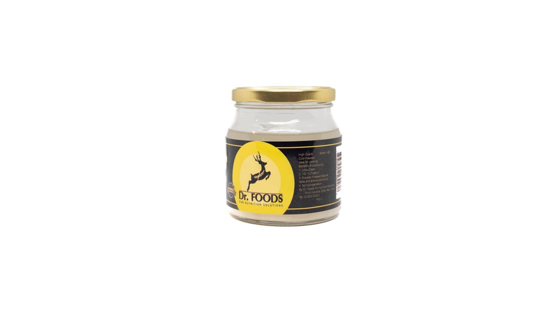 Dr. Foods Extra Virgin Coconut Oil, Cold Pressed, 500ml, Glass Jar