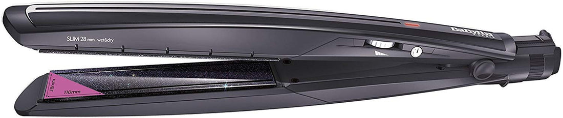 Babyliss Intense Protect Diamond Ceramic, Slim 28mm, Wet and Dry Hair Straightener, Max. Temperature 235c – International Warranty – ST326E
