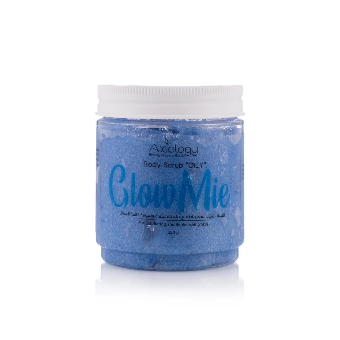 Axiology Glow Mie Body Scrub for Oily Skin, Exfoliating and Replenishing, 250g