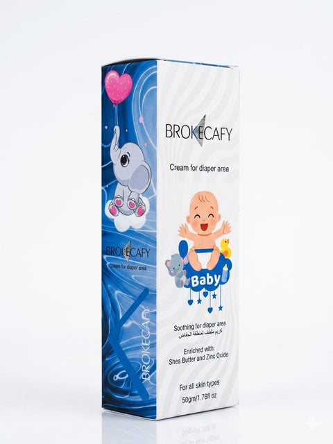 Baby Diaper Rash Cream 50ml - Natural Formula with Zinc Oxide, Shea Butter & Beta-Sitosterol - Soothing, Protective & Fast Skin Regeneration for Sensitive Skin