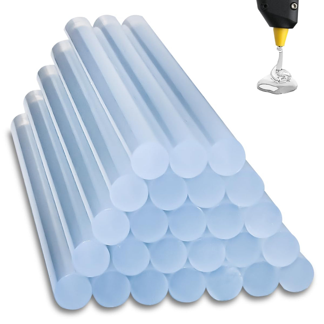 30 Pack Clear Hot Glue Sticks 11 x 190 mm, Extra Long Strong Adhesive Glue Gun Sticks, Fast Drying, Ideal for DIY Crafts, Arts, Wood, Fabric, Repairs, and Home Projects