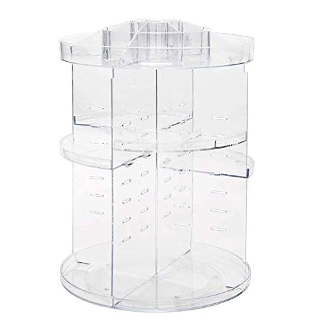 360 Degree Rotating Adjustable Cosmetic Storage Display Case with 8 Layers Large Capacity