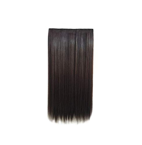 One-piece Thickened Five-clip Hair Extension Seamless Women's Synthetic Hair Long Straight Elegant Fashion Wig Accessory