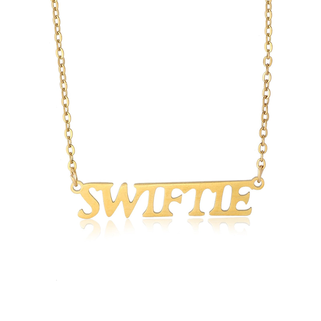 JAZZEEL Personalized Name Necklace, Custom Engraved Stainless Steel Jewelry, Elegant Gift for Women and Girls, for Everyday Wear, Personalized Jewelry