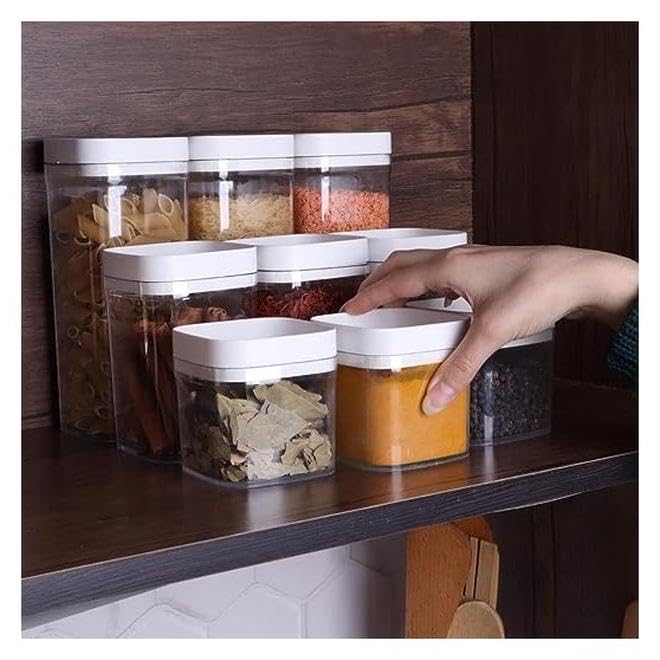 A set of 9 * 1 all new Acric sugar and spices for beans sugar coffee tea and multiple uses in the kitchen 9 pieces