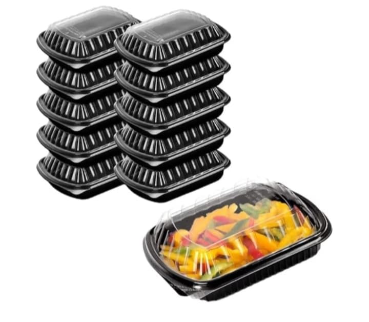 Meal Prep Container Set - 5 Stackable Food Storage Containers with Lids, Microwave, Dishwasher & Freezer Safe, for Portion Control