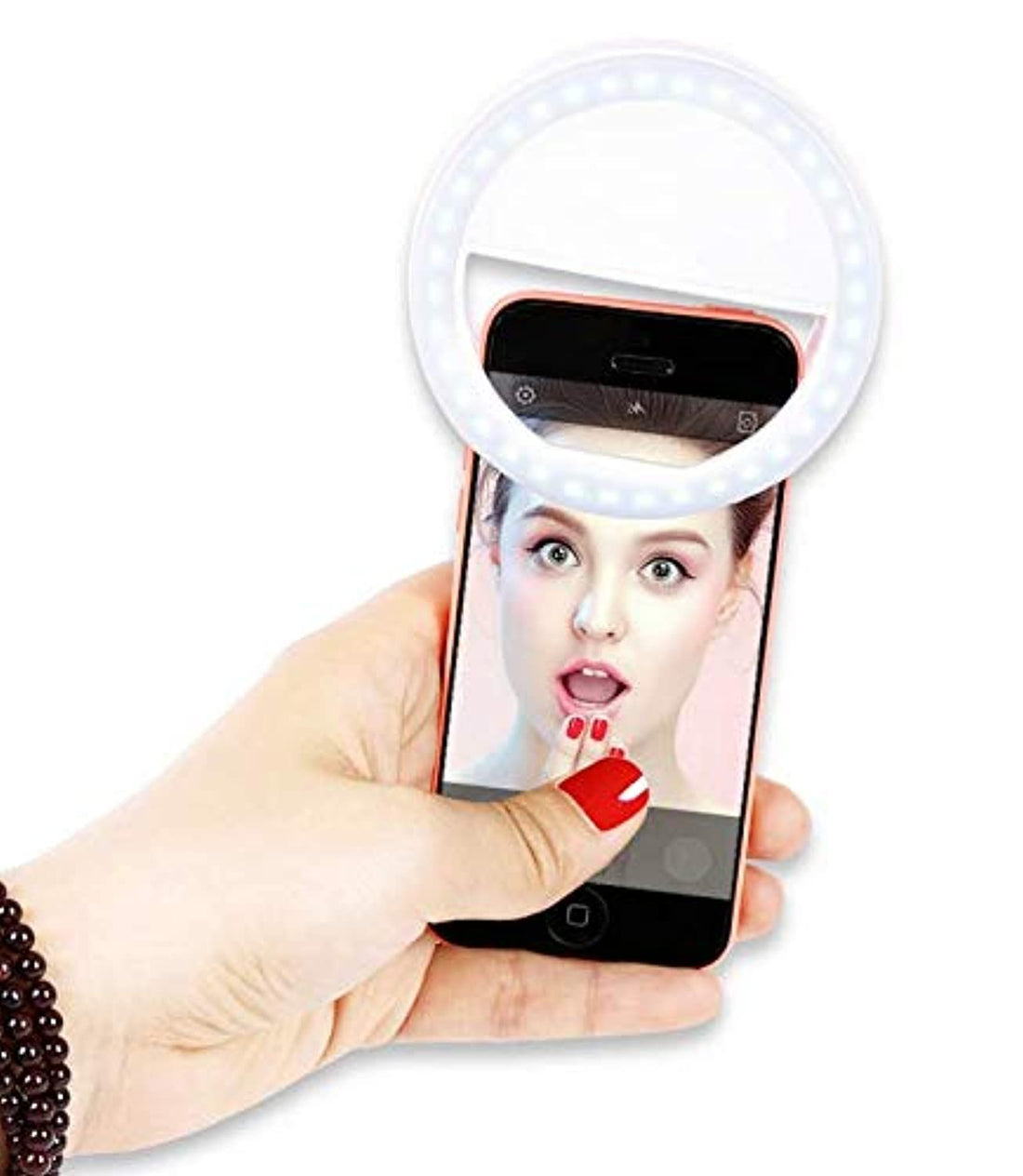 Smart phone led selfie ring flash enhancing light beauty luminous case for ios/android mobile phone