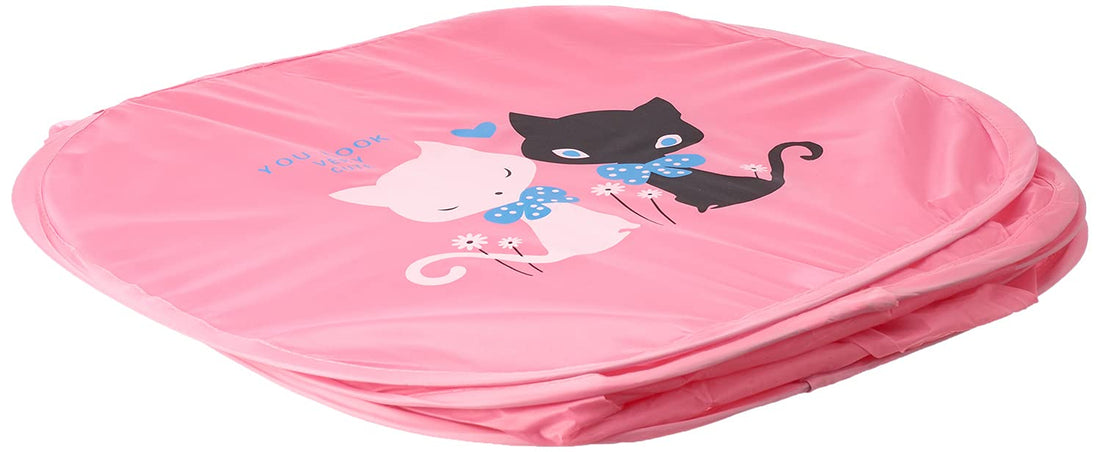 Samer Squared Waterproof Foldable Laundry Basket with Cats Print, 45 x 45 x 45 cm