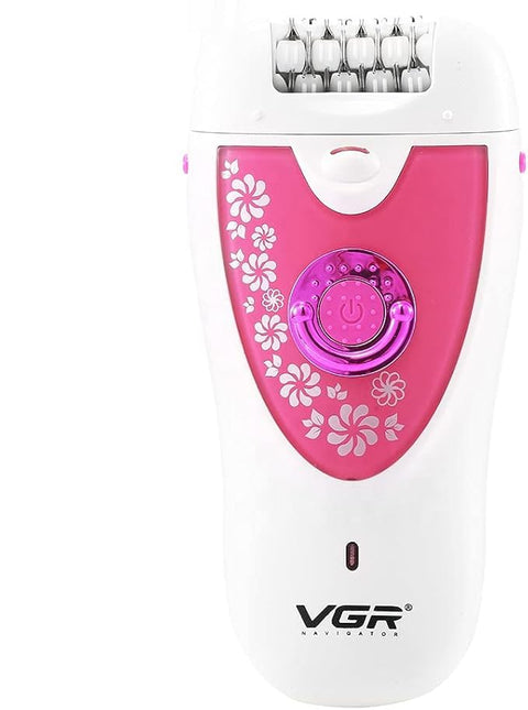 V-722 2 in 1 Professional Cordless Hair Removal Machine for Women, Suitable for Various Body Areas, Wet and Dry Use, 35 Minutes Runtime - Pink