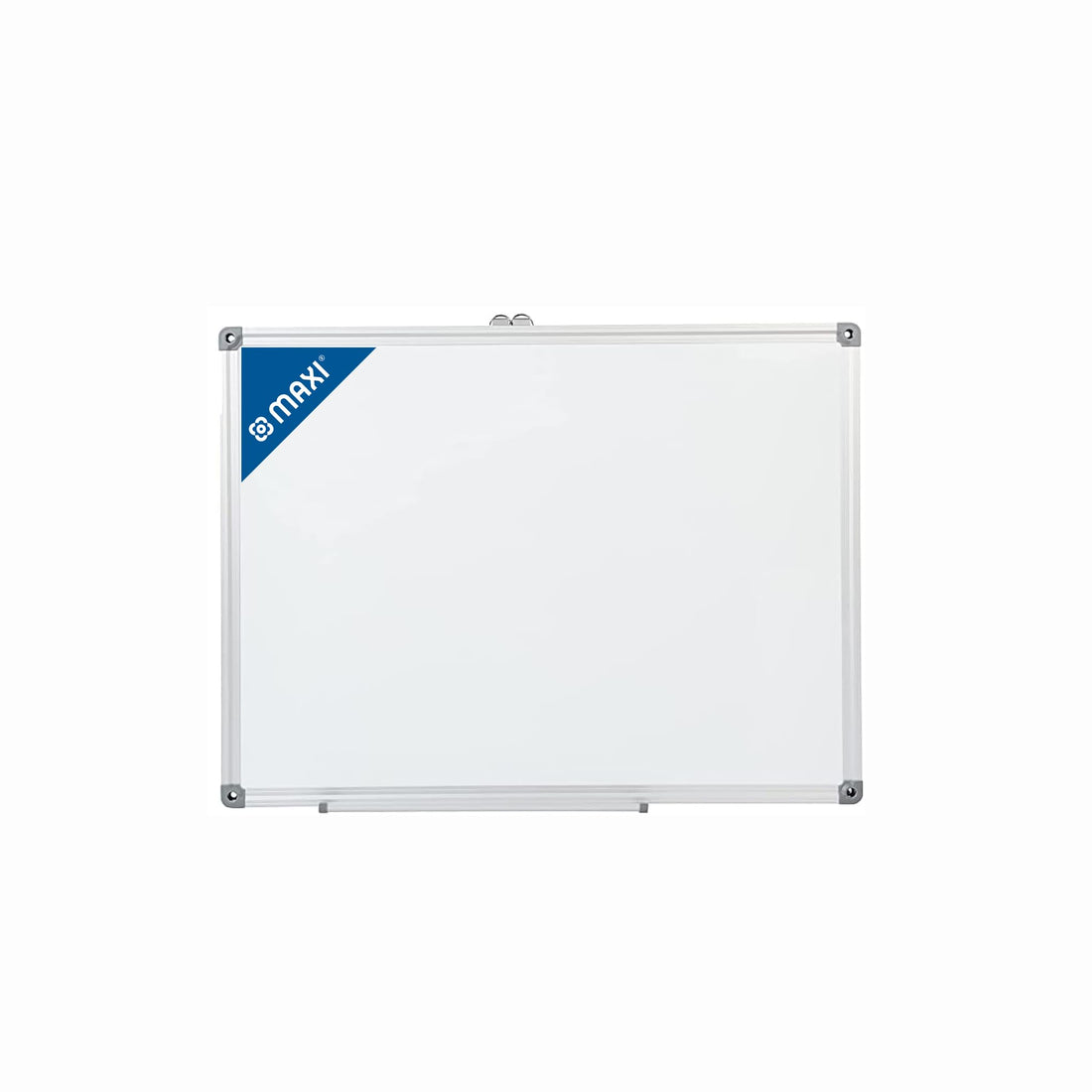 Maxi single sided magnetic whiteboard/dry erase board 45x60 cms with aluminium framed, white, 4560