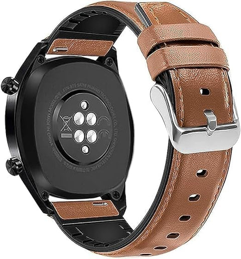 Next Store Faux Leather Strap Waterproof Silicone Padded Strap Compatible with Watch GT2/GT3/GT4/46mm 22mm