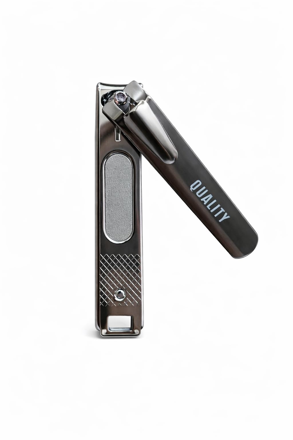 Stainless Steel Nail Clipper with Built-In Nail File – Precision Fingernail & Toenail Trimmer for Men & Women – Durable Nail Grooming Tool with Non-Slip Handle for Home & Travel