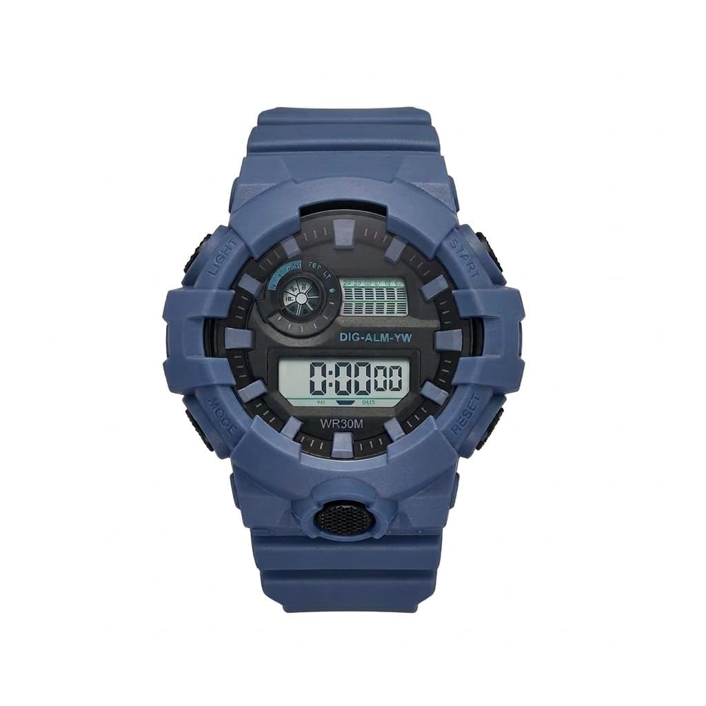 30M Waterproof Sports Digital Watch with Backlight and Stopwatch and Alarm - Original with Box and Catalog Navy
