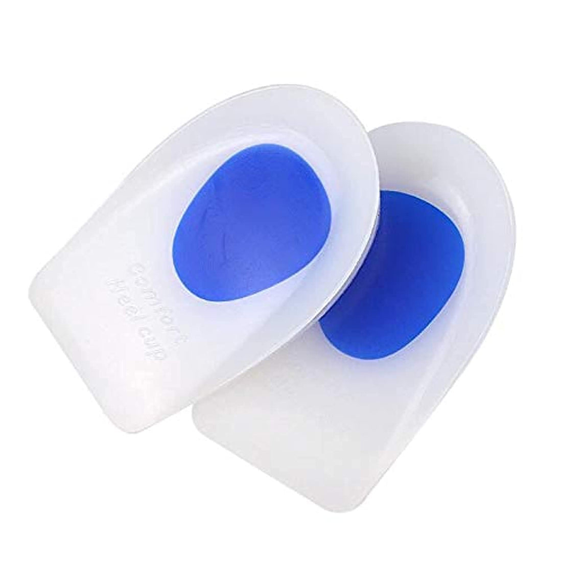 Silicone Gel Heel Cups Heel Cushion Pain Relief Heel Pads for Plantar Fasciitis & Bone spur, Medical Grade Silicone Material, Unisex.