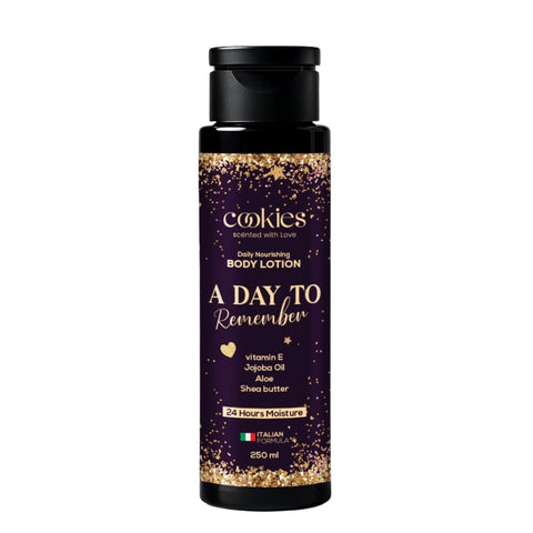 Cookies A Day to Remember Body Lotion 250 ml | Deep Nourishing Moisture with Vitamin E & Shea Butter | Premium Italian Formula
