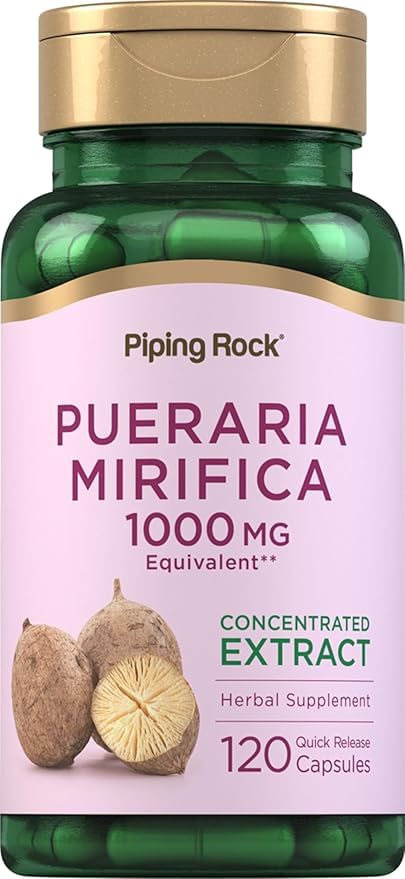 Pueraria Mirifica Capsules | 1000mg | 120 Count | Natural Herbal Extract Supplement | Non-GMO, Gluten Free