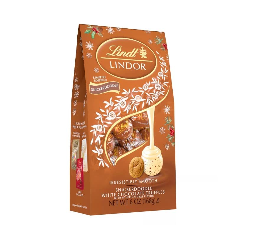 Lindt Limited Edition Truffles, 6oz Bag, Holiday Treats (Snickerdoodle, Pack of 1)