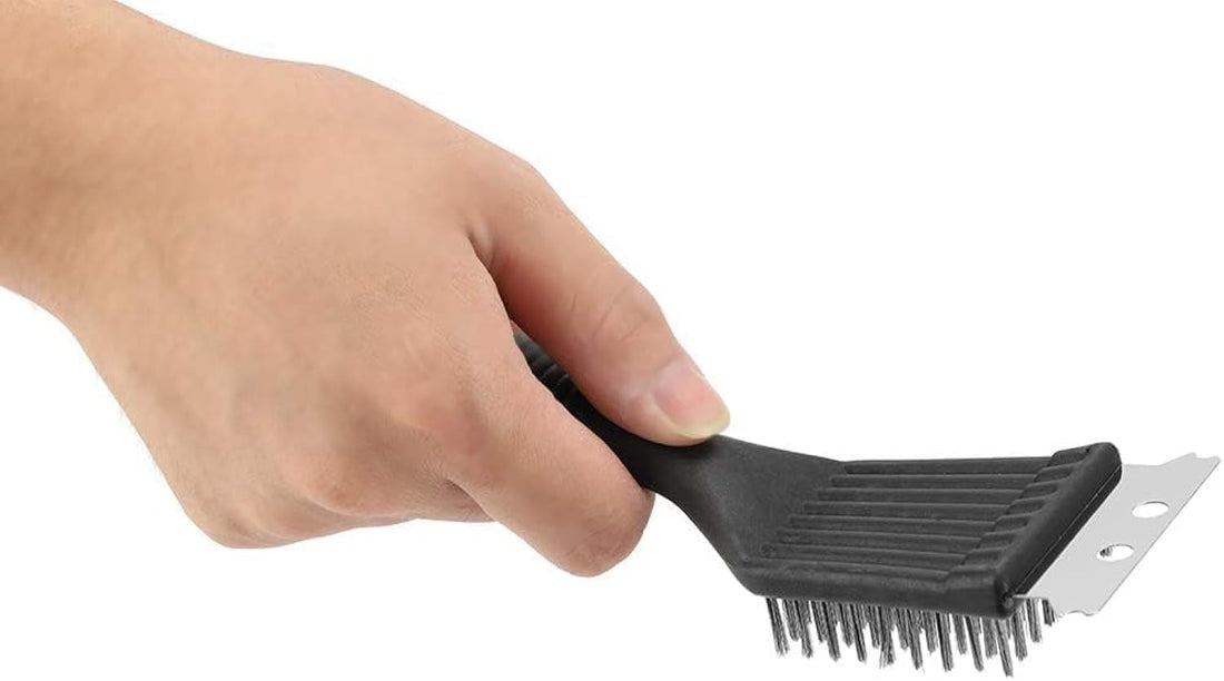 Multifunctional 2 In 1BBQ Grill Brush and Scraper, Stainless Steel Brush with Scraper, Barbecue Cleaner for Steel, Iron BBQ Grill Grates