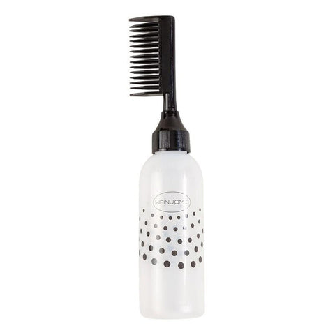 Multicolor Hair Dye Bottle with Applicator Brush Empty Refillable Dyeing Bottles Coloring Smudge Tool Hairdressing Styling Tools (black dot)