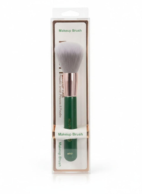 Makeup Brush Handles, Large Multi-Purpose Round Head Face Blush Powder Brush Handle Soft Fiber Multifunctional Daily Use - Green Handle and Grey Bristles