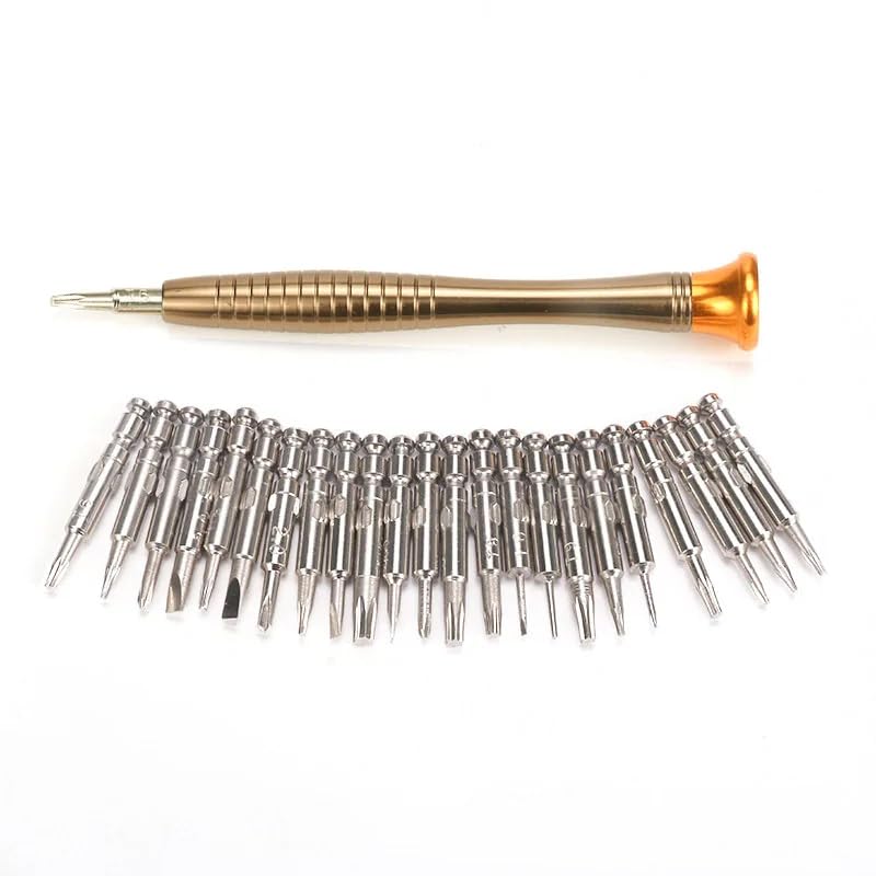 MySouqEg Store 25 in 1 Precision Screwdriver Set, DIY Mini Repair Tool Kit for PC, Glasses, Mobile Phone, Laptop, Watch, Drone with Leather Case...Pcs (5)