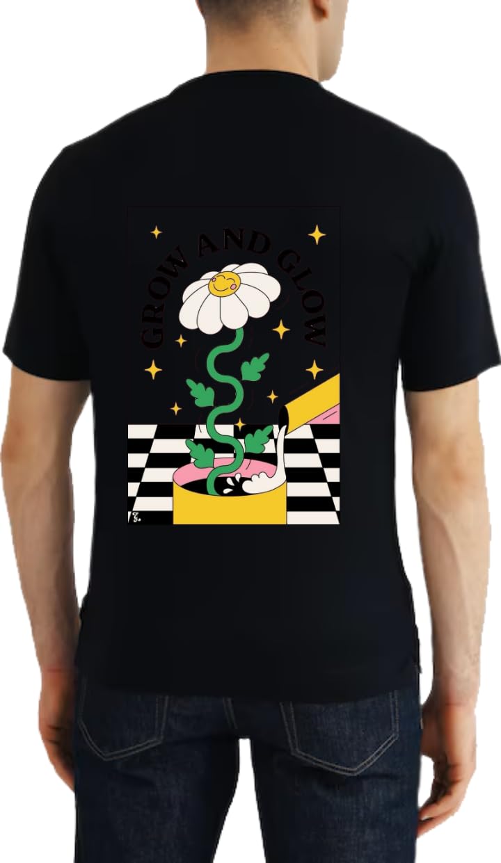 Grow and Glow T-shirt back Black