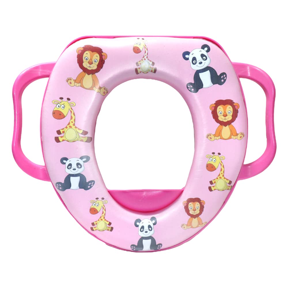 Candy Baby Potty Seat with handle Printed Animals For Girls-Pink