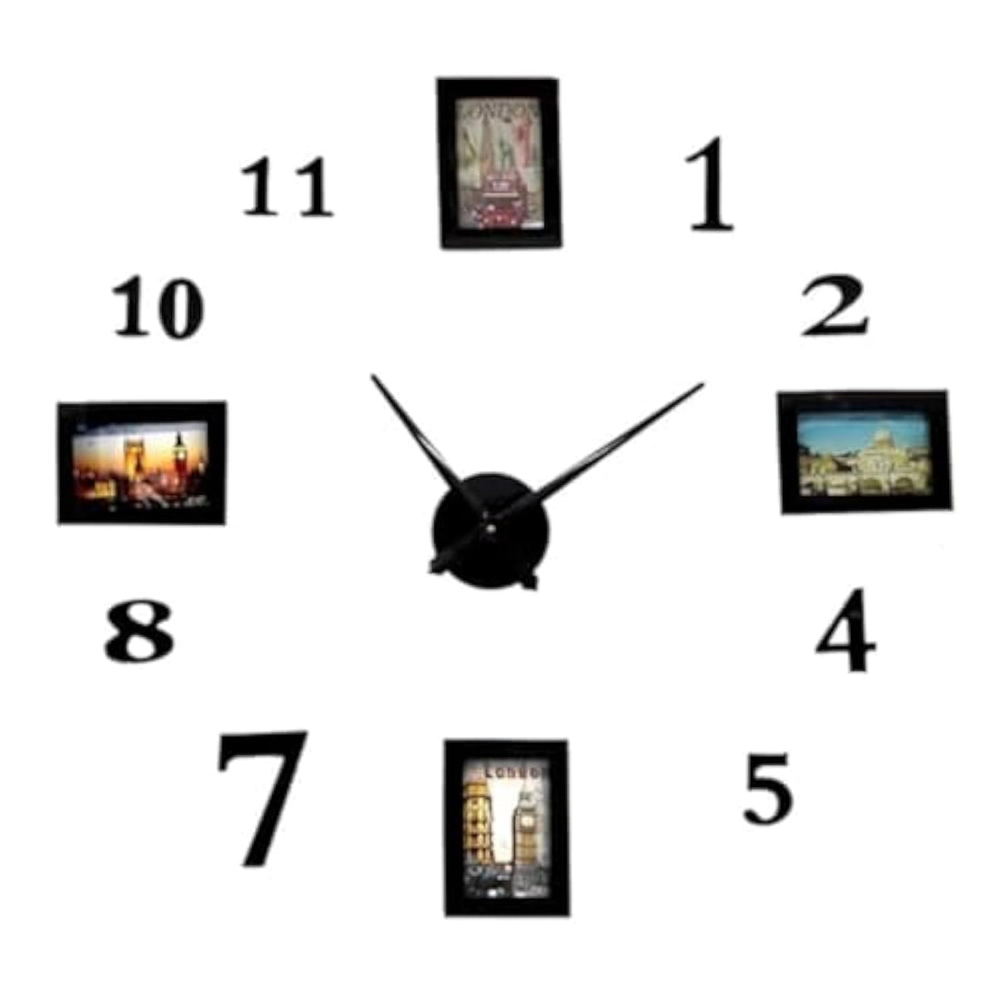 3D Wall Clock RM8 Black