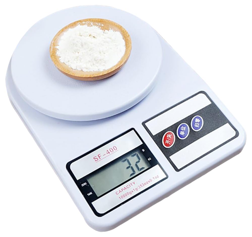 ECVV Food Scale - 10kg/1g High-precision Digital Kitchen Scale Multifunction Scale Measures in Grams and oz for Cooking Baking, Waterproof Body, Suitable for Cooking, Kitchen, and Daily Life