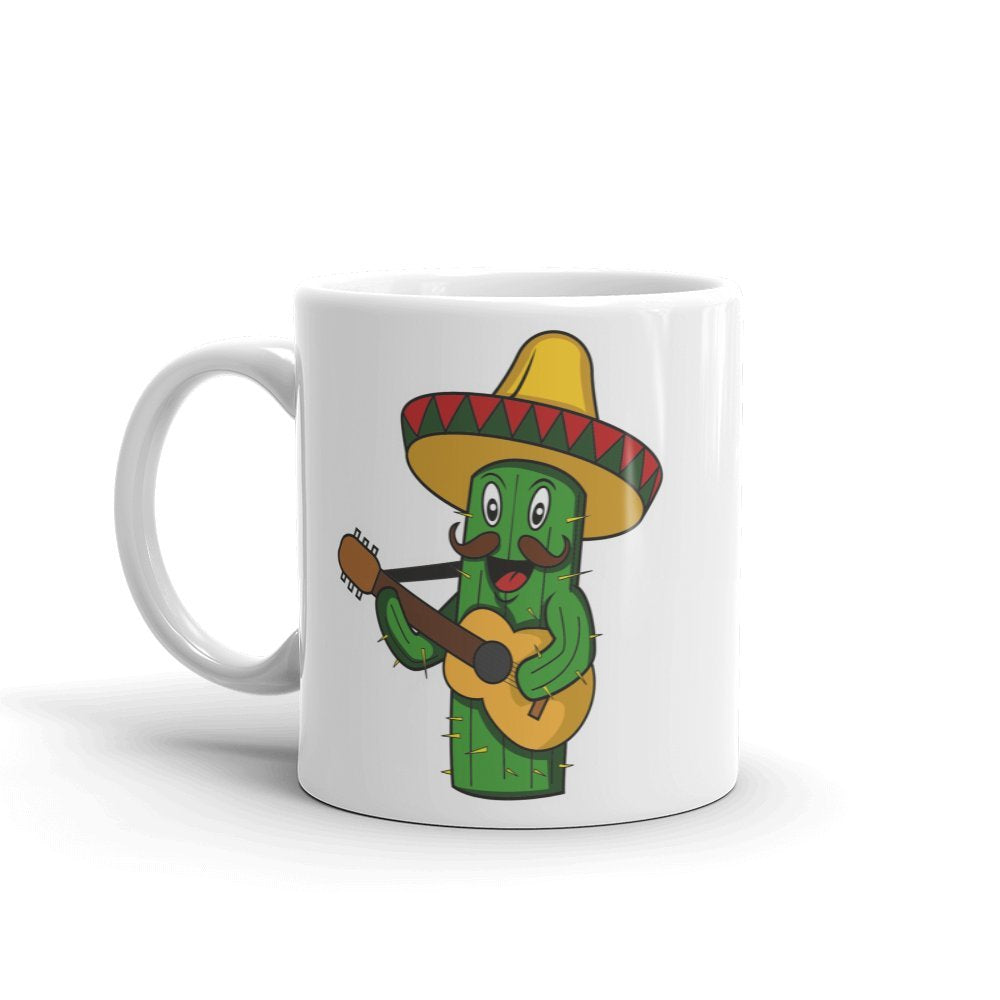 Awesome Mexican Cactus Mug - Travel Gift Mexico Sombrero Guitar Funny Cup #4703