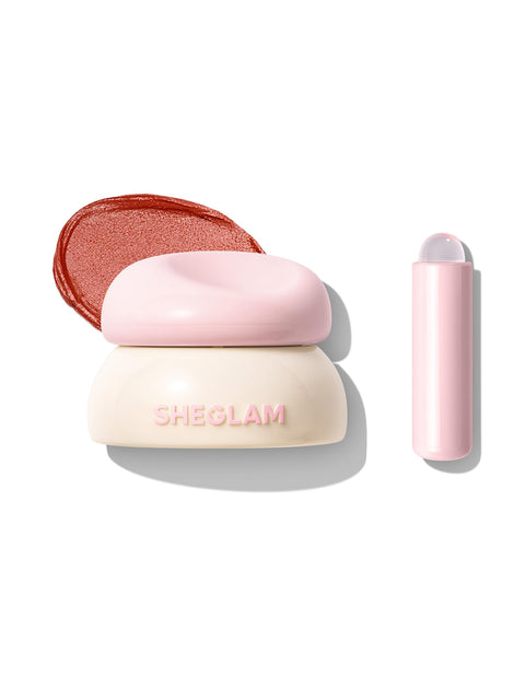 SHEGLAM Bounce Putty Pocket Lip Pot velvet Matte Lip Gloss Soft High Pigment Color Lip Stain with Brush-Sangria Slay