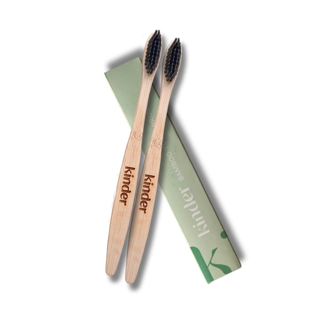 Bamboo Toothbrush, Pack of Two Brushes