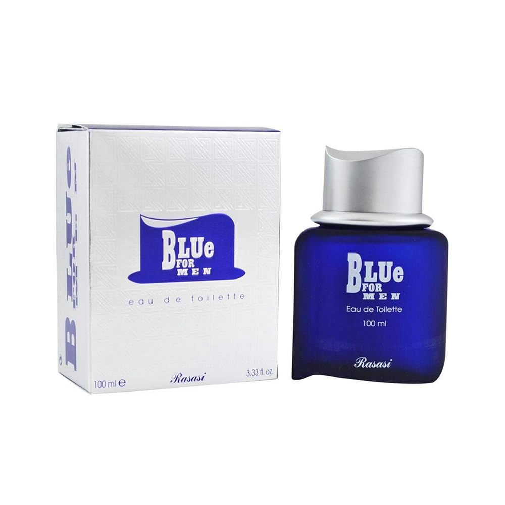 RASASI Eau De Parfum For Men | Long Lasting Liquid Fresh Perfume | Luxury Fresh Perfume | Premium Fresh Perfume For Men (Blue For Men), 100 ML