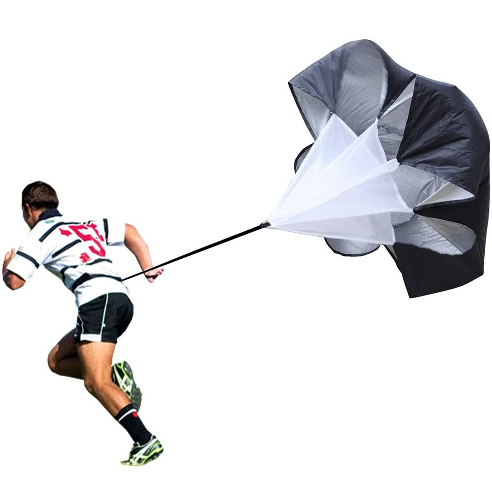 AGYHAM Running Speed Training Resistance Parachute，Basketball Soccer Cycling Agility Speed Training Running Parachute (Size : 150cm/59inch)